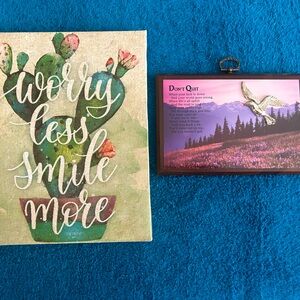 Here are 2 inspirational items for your home.